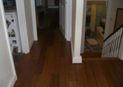Merbau wooden flooring in hallway