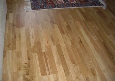 Oak flooring in living room
