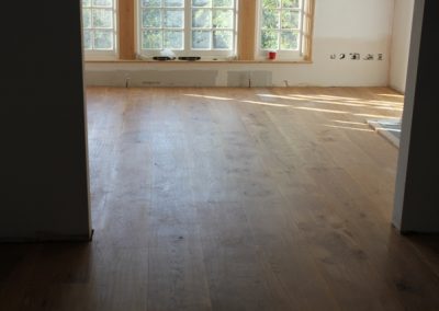 Oak wooden flooring in living room